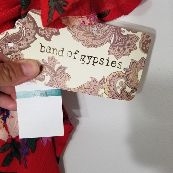 Band of Gypsies |🆕️Red Flowered Summer Flow Dress - Picture 4 of 10